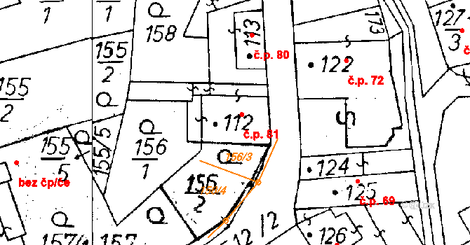 Cvikov I 81, Cvikov na parcele st. 112 v KÚ Cvikov, Katastrální mapa