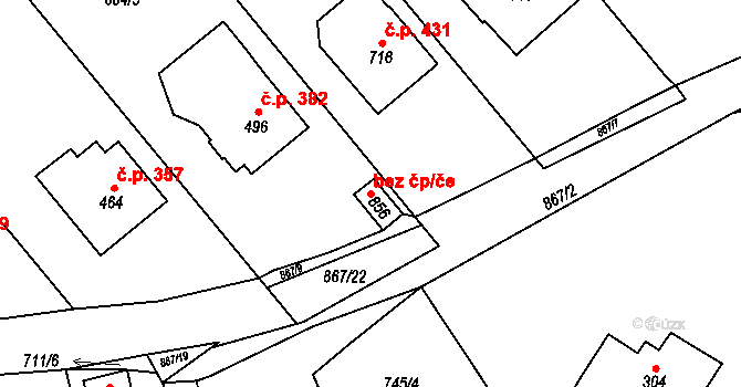 Jablonné nad Orlicí 39415813 na parcele st. 856 v KÚ Jablonné nad Orlicí, Katastrální mapa