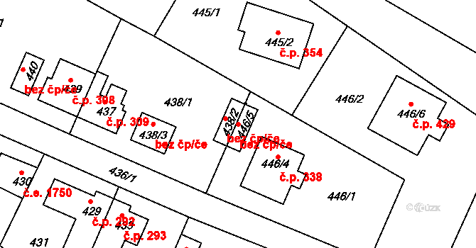 Děčín 40687813 na parcele st. 446/5 v KÚ Boletice nad Labem, Katastrální mapa
