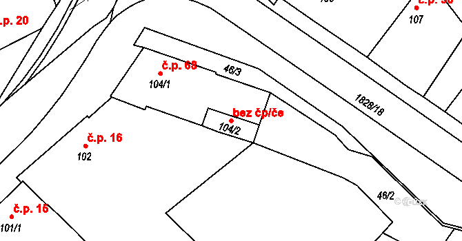 Holešov 47538813 na parcele st. 104/2 v KÚ Dobrotice, Katastrální mapa
