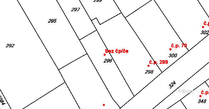 Lovčice 48053813 na parcele st. 296 v KÚ Lovčice u Kyjova, Katastrální mapa