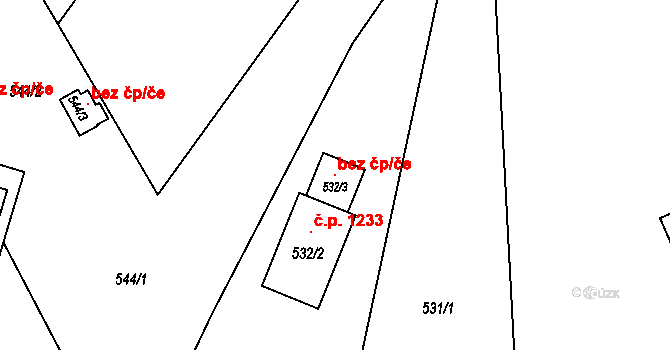 Jablunkov 96874813 na parcele st. 532/3 v KÚ Jablunkov, Katastrální mapa