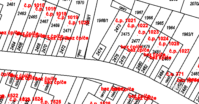 Brno 118873814 na parcele st. 2474 v KÚ Husovice, Katastrální mapa