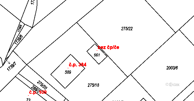 Tymákov 121771814 na parcele st. 661 v KÚ Tymákov, Katastrální mapa