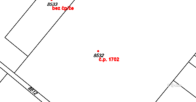 Mikulov 1702 na parcele st. 8532 v KÚ Mikulov na Moravě, Katastrální mapa