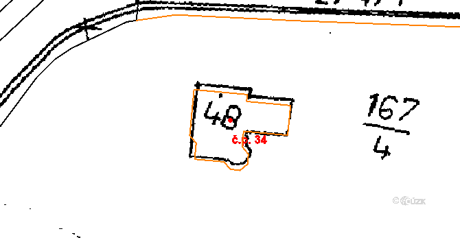 Lipina 34, Zbraslavice na parcele st. 48 v KÚ Lipina u Zruče nad Sázavou, Katastrální mapa