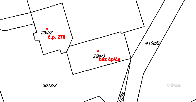 Šonov 40111814 na parcele st. 294/3 v KÚ Šonov u Broumova, Katastrální mapa