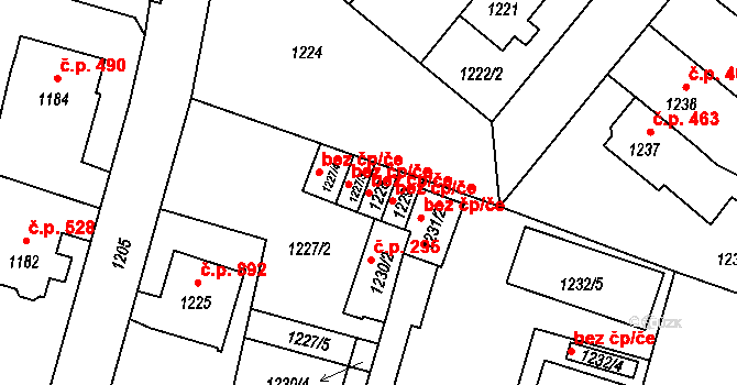 Mohelnice 42136814 na parcele st. 1228 v KÚ Mohelnice, Katastrální mapa