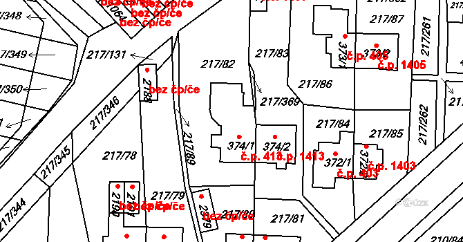 Sezimovo Ústí 43635814 na parcele st. 2249 v KÚ Sezimovo Ústí, Katastrální mapa