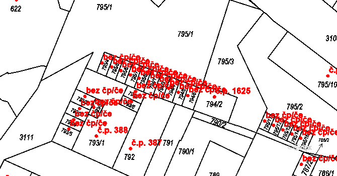Frýdek-Místek 46453814 na parcele st. 794/4 v KÚ Místek, Katastrální mapa