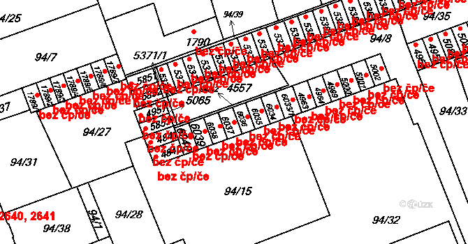 Kroměříž 48206814 na parcele st. 6037 v KÚ Kroměříž, Katastrální mapa