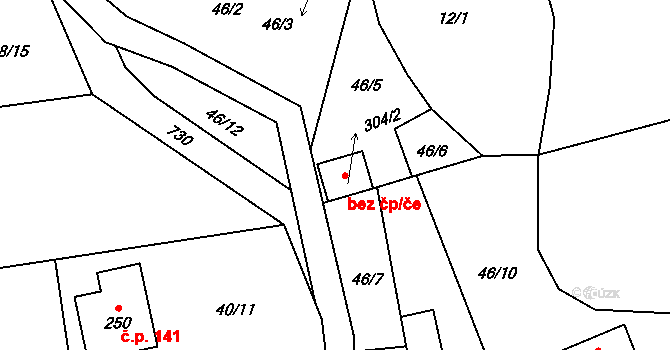 Třinec 48212814 na parcele st. 304/2 v KÚ Karpentná, Katastrální mapa