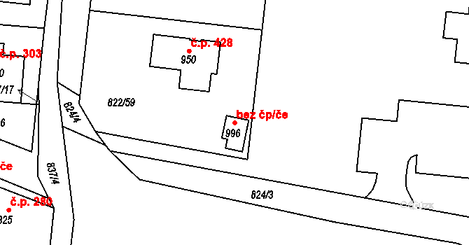Brozany nad Ohří 82261814 na parcele st. 996 v KÚ Brozany nad Ohří, Katastrální mapa