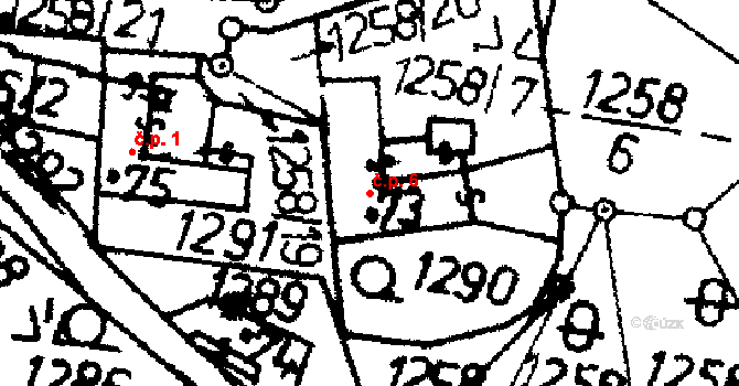 Milčice 6, Kraselov na parcele st. 73 v KÚ Kraselov, Katastrální mapa