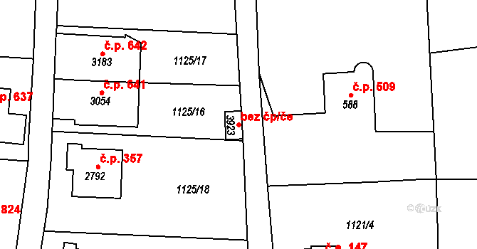 Choceň 105307815 na parcele st. 3923 v KÚ Choceň, Katastrální mapa