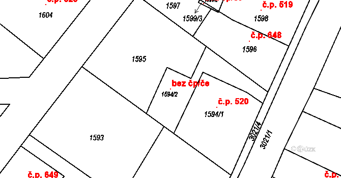 Štramberk 105892815 na parcele st. 1594/2 v KÚ Štramberk, Katastrální mapa