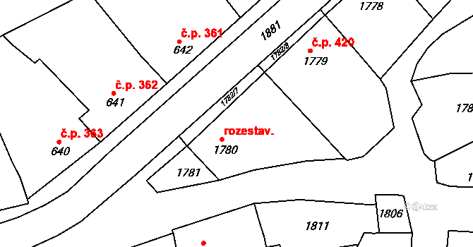 Šardice 421, Katastrální mapa