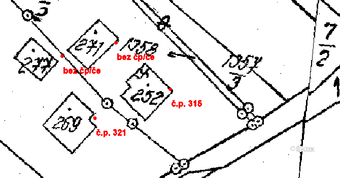 Bobrová 315 na parcele st. 479 v KÚ Dolní Bobrová, Katastrální mapa