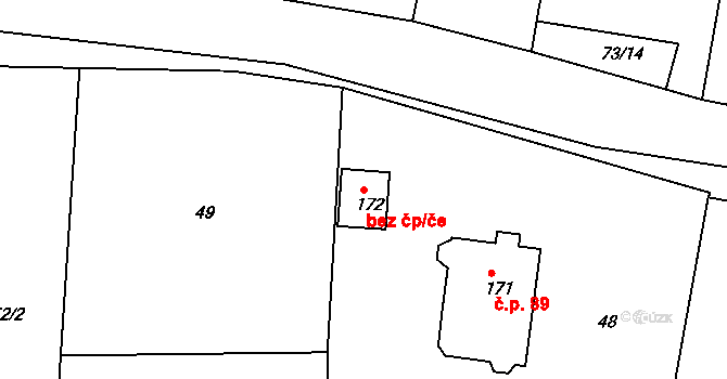 Cerhonice 41705815 na parcele st. 172 v KÚ Cerhonice, Katastrální mapa