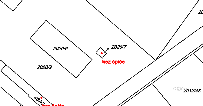 Strážnice 41925815 na parcele st. 2020/7 v KÚ Strážnice na Moravě, Katastrální mapa