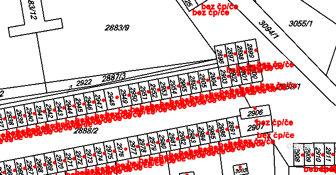 Plzeň 46392815 na parcele st. 2953 v KÚ Doubravka, Katastrální mapa
