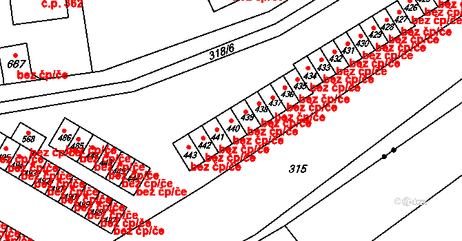 Hronov 46496815 na parcele st. 440 v KÚ Zbečník, Katastrální mapa