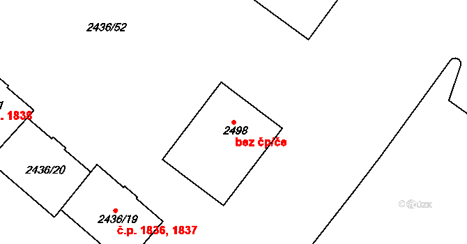 Sokolov 49760815 na parcele st. 2498 v KÚ Sokolov, Katastrální mapa