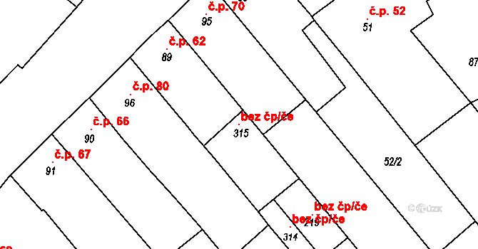 Ludslavice 108087816 na parcele st. 315 v KÚ Ludslavice, Katastrální mapa