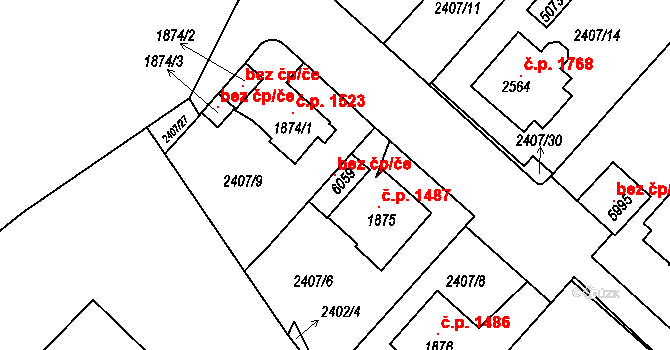 Rakovník 121689816 na parcele st. 6059 v KÚ Rakovník, Katastrální mapa