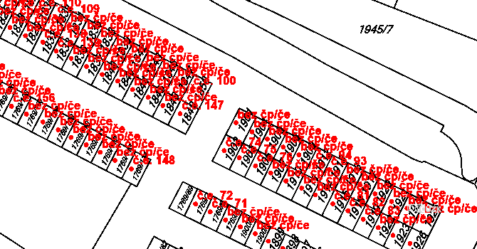 Tachov 38312816 na parcele st. 1901 v KÚ Tachov, Katastrální mapa