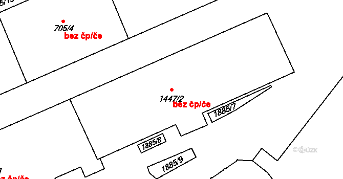 Choceň 39417816 na parcele st. 1447/2 v KÚ Choceň, Katastrální mapa
