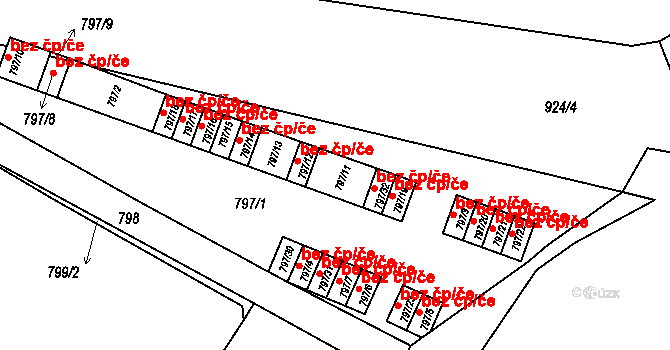 Praha 40475816 na parcele st. 797/11 v KÚ Malešice, Katastrální mapa