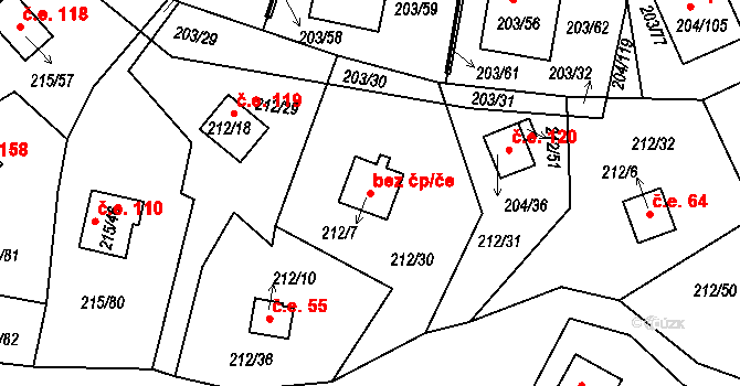 Lipno nad Vltavou 48420816 na parcele st. 212/7 v KÚ Lipno nad Vltavou, Katastrální mapa