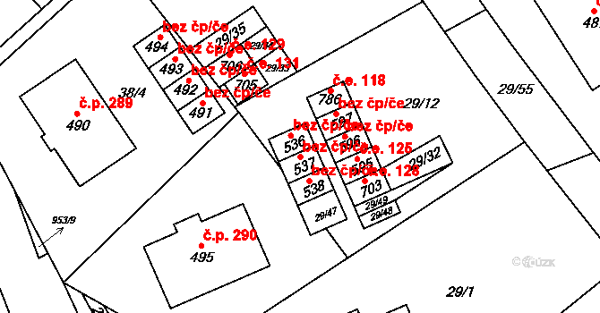 Nedvědice 48437816 na parcele st. 537 v KÚ Nedvědice pod Pernštejnem, Katastrální mapa