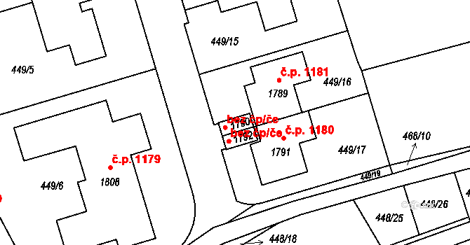 Hluboká nad Vltavou 48628816 na parcele st. 1790 v KÚ Hluboká nad Vltavou, Katastrální mapa