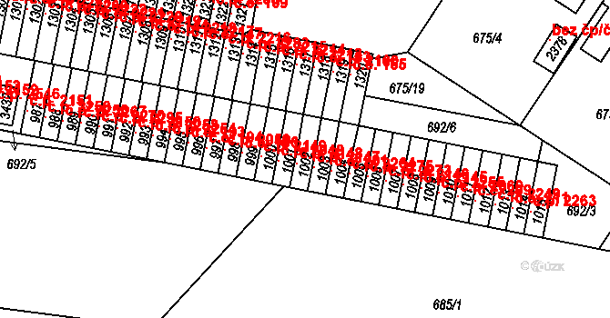 Sezimovo Ústí 2148 na parcele st. 1002 v KÚ Sezimovo Ústí, Katastrální mapa