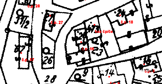 Velichovky 16 na parcele st. 26 v KÚ Velichovky, Katastrální mapa
