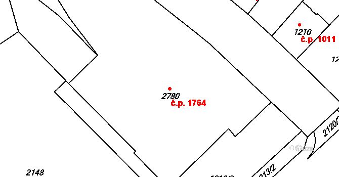 Náchod 1764 na parcele st. 2780 v KÚ Náchod, Katastrální mapa