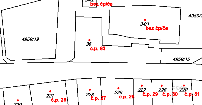 Černovice 94, Katastrální mapa