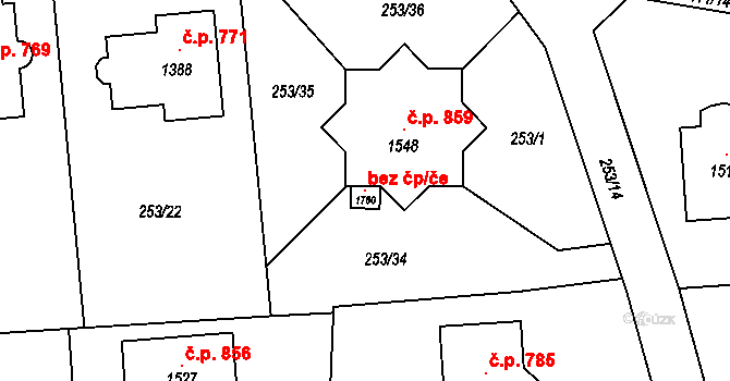 Ostrava 105266817 na parcele st. 1780 v KÚ Muglinov, Katastrální mapa