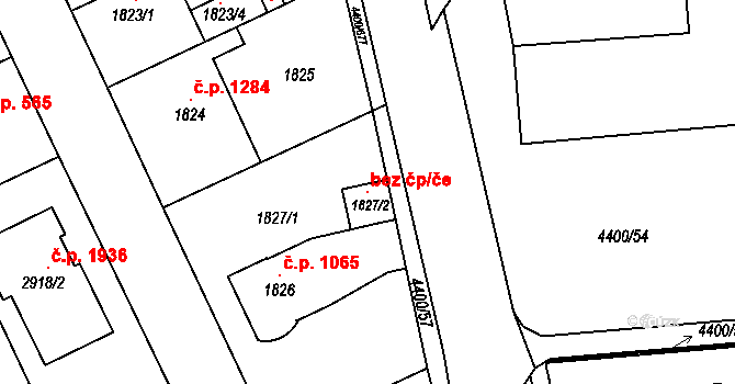 Praha 120876817 na parcele st. 1827/2 v KÚ Modřany, Katastrální mapa