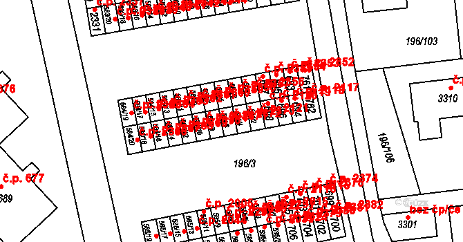 Sezimovo Ústí 2372 na parcele st. 584/6 v KÚ Sezimovo Ústí, Katastrální mapa