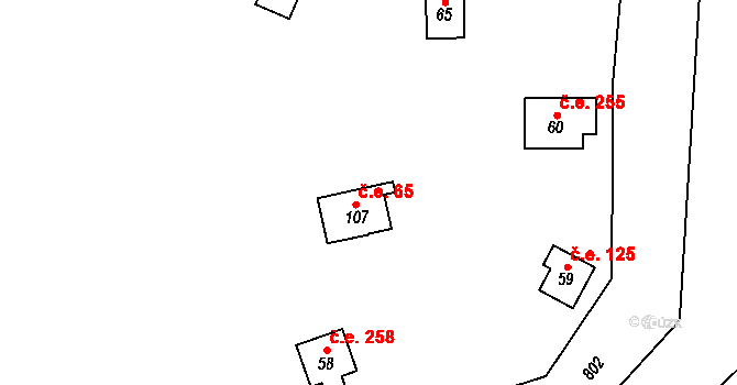 Samařov 257, Liboměřice, Katastrální mapa