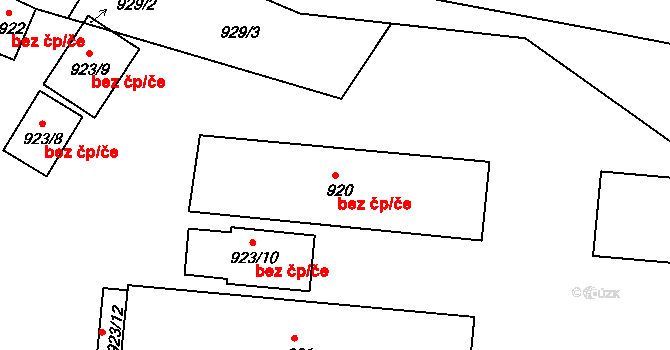 Klášterec nad Ohří 42312817 na parcele st. 920 v KÚ Vernéřov, Katastrální mapa