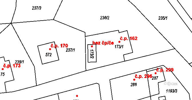 Mořkov 44829817 na parcele st. 173/2 v KÚ Mořkov, Katastrální mapa