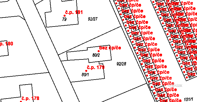 Pardubice 46710817 na parcele st. 80/2 v KÚ Ohrazenice, Katastrální mapa