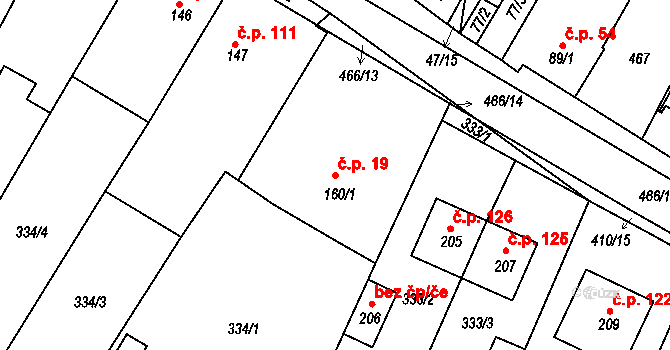 Zahnašovice 48017817 na parcele st. 160/1 v KÚ Zahnašovice, Katastrální mapa