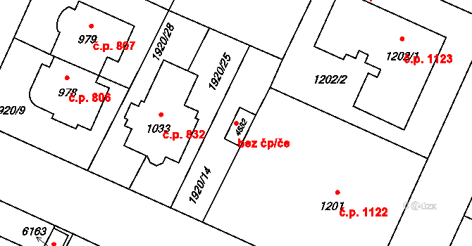 Šumperk 48515817 na parcele st. 4882 v KÚ Šumperk, Katastrální mapa