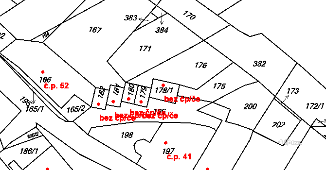 Ludíkov 80029817 na parcele st. 178/1 v KÚ Ludíkov, Katastrální mapa