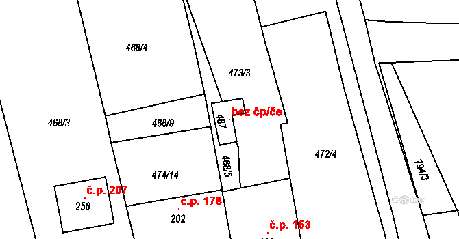 Hostašovice 147459818 na parcele st. 487 v KÚ Hostašovice, Katastrální mapa